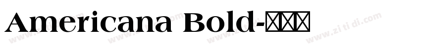 Americana Bold字体转换